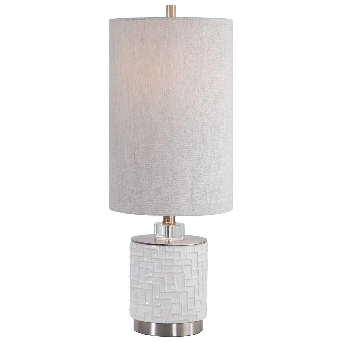 Uttermost Accent Lamps 297311 Elyn Glossy White Accent Lamp